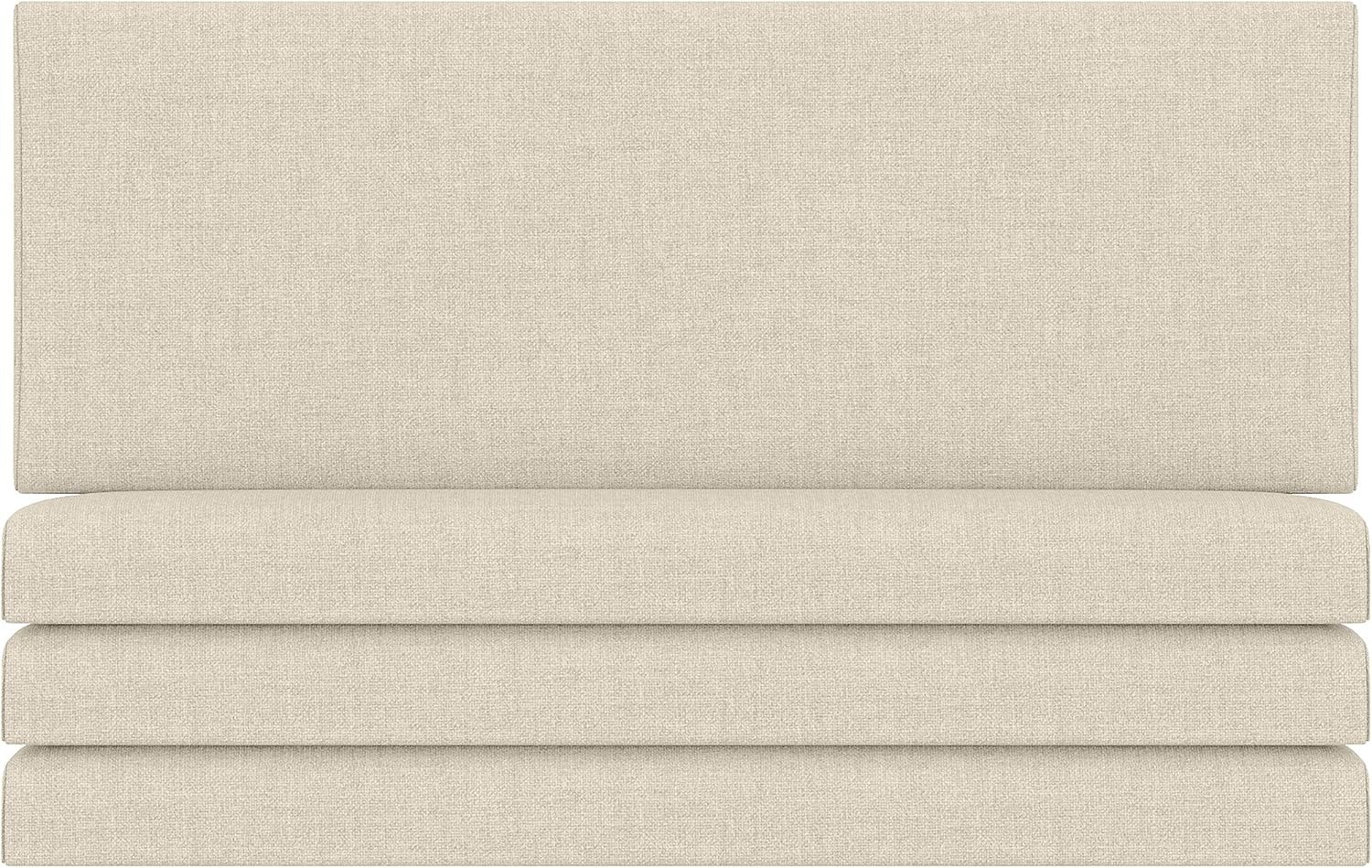 Jaxx Panelist Modern Padded Headboard – Set of 4 Wall Mounted Panels - Queen, Dune Beige Microvelvet