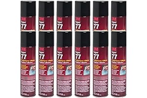 3M Super 77 Spray Adhesive for Versatile Bonding Projects (Pack of 12, 7.3 oz Cans)