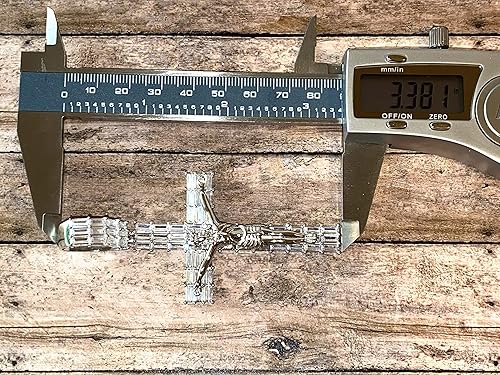 Miniatura 5 de Colgante de oro blanco 925 con diseño de cruz de Jesús helado, para hombre y mujer, colgante helado, pequeño, mediano, grande