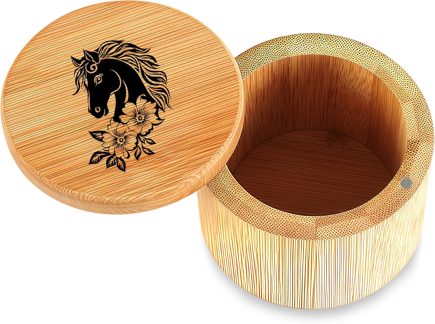 Small Trinket Box, Jewelry Box, Salt Cellar, Ring Holder, Home Room Kitchen Decorations, Ring Earrings Necklace Organizer Holder Vintage Wooden Box! (Horse)