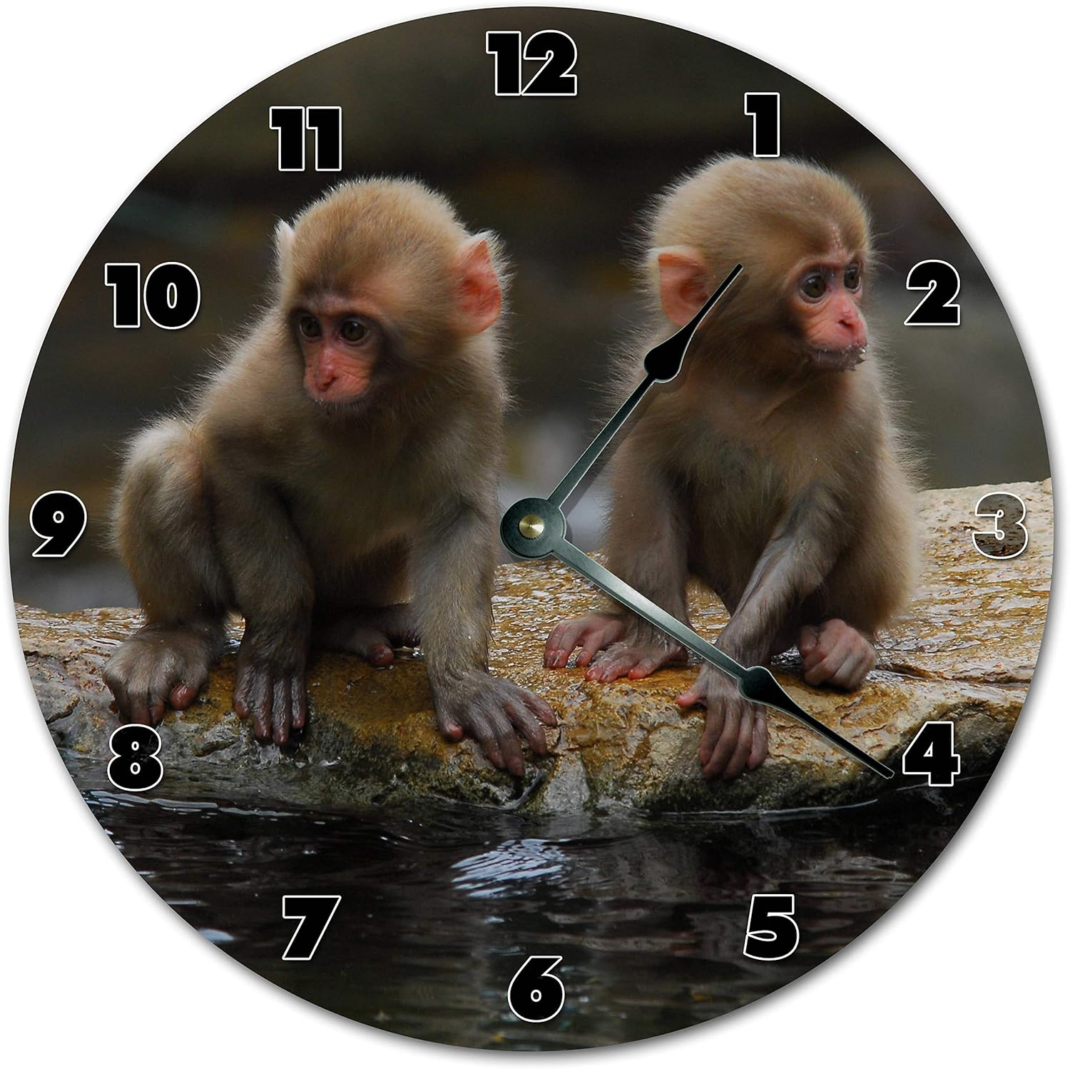 30 Adorable Baby Monkey Clock Living Room Clock Large 30 Wall Clock Home Décor Clock