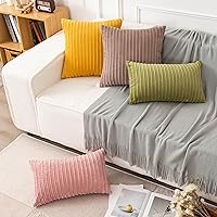 Vista 165 de UGASA - Juego de 2 fundas de almohada de terciopelo a rayas, funda decorativa para cojín con cremallera oculta para el hogar, sofá, dormitorio