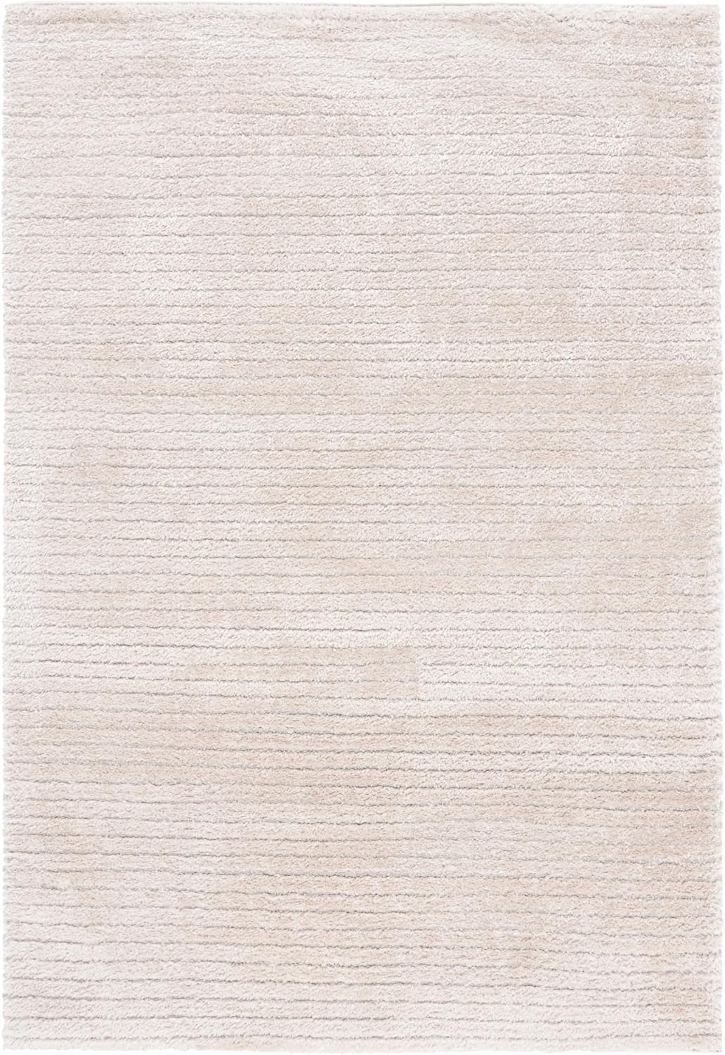 SAFAVIEH Tahoe Shag Collection Area Rug - 4' x 6', Beige, Solid Design, 1.2-inch Thick Ideal for High Traffic Areas in Living Room, Bedroom, Dining (THO651B-4)