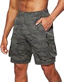 Men's Hiking Cargo Shorts Quick Dry Outdoor Travel Shorts for Men with Multi Pocket for Fishing Camping Casual