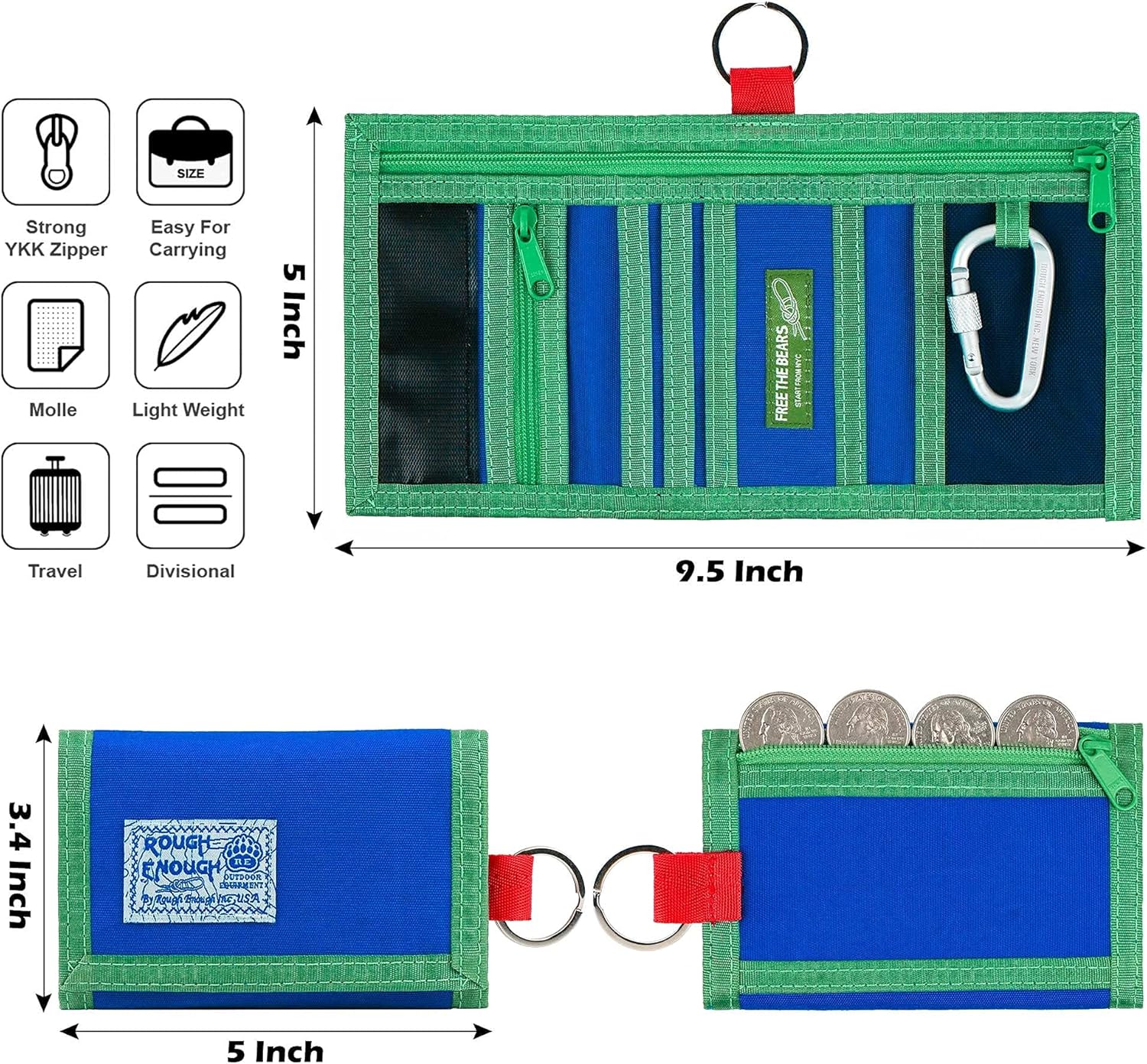 Rough Enough Kids Wallets for Teen Boys in Waxed Canvas : Clothing, Shoes & Jewelry