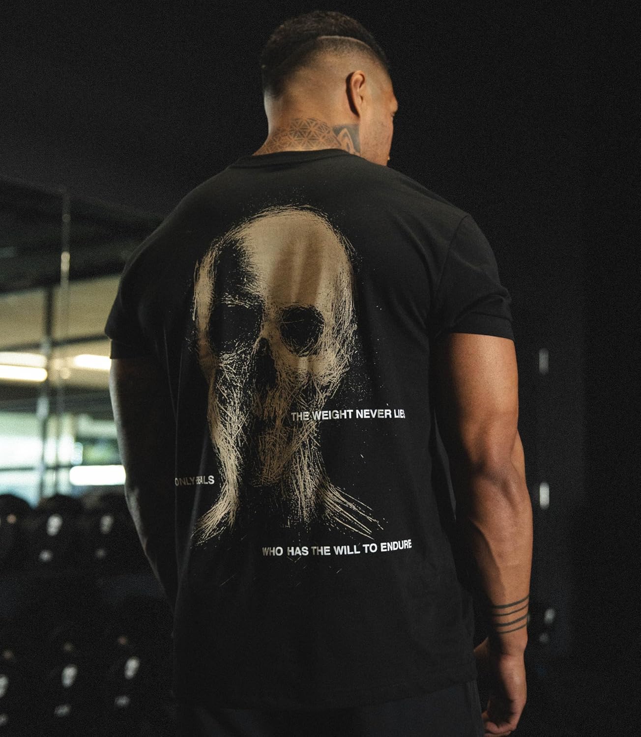 Gymreapers Skull Moisture Wicking T-Shirts for Men - Short Sleeve Workout Gym Shirts - Running Athletic Tees & Dry Fit Tshirt - Image 2