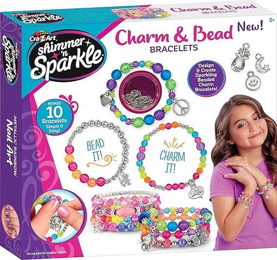 Shimmer 'n Sparkle Charm & Bead Bracelet Maker by CRAZArt