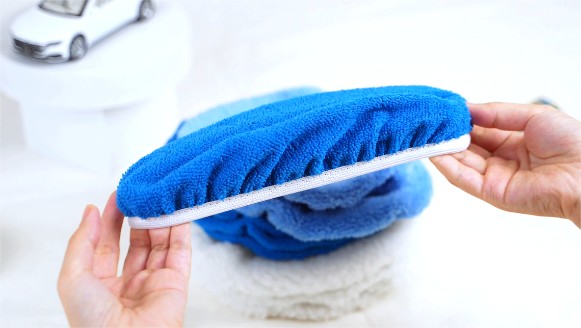 Uxcell 10Pcs Car Polisher Bonnet Buffing Pad Micro-fiber For 9"-10" Car