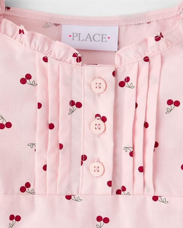 The Children's Place,Girls,Smocked Short Sleeve Tops,Petal Cherries,XX-Large by The Children's Place - Used condition - Image 3