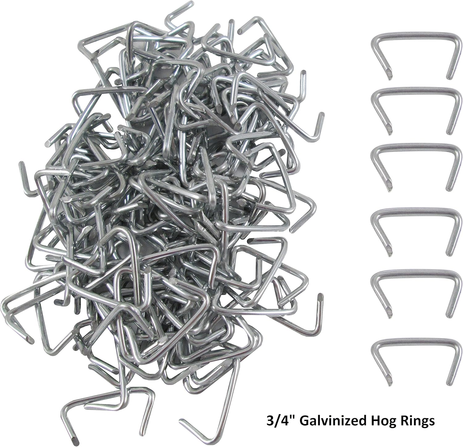 Hog Ring Pliers & 150 Galvanized Hog Rings, Professional Upholstery Installation Kit