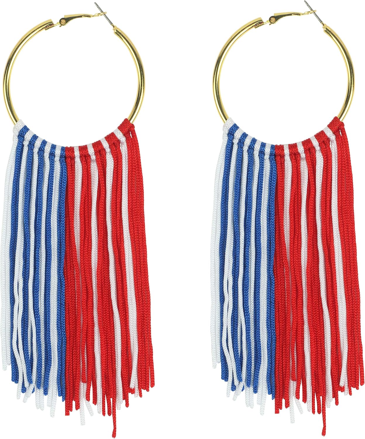 Coiris Boho Tassel Earrings for Women Bohemian Hoop Drop Tassels Western Earrings Dangle Country Earrings Summer Beach Long Tassels Earrings for Women