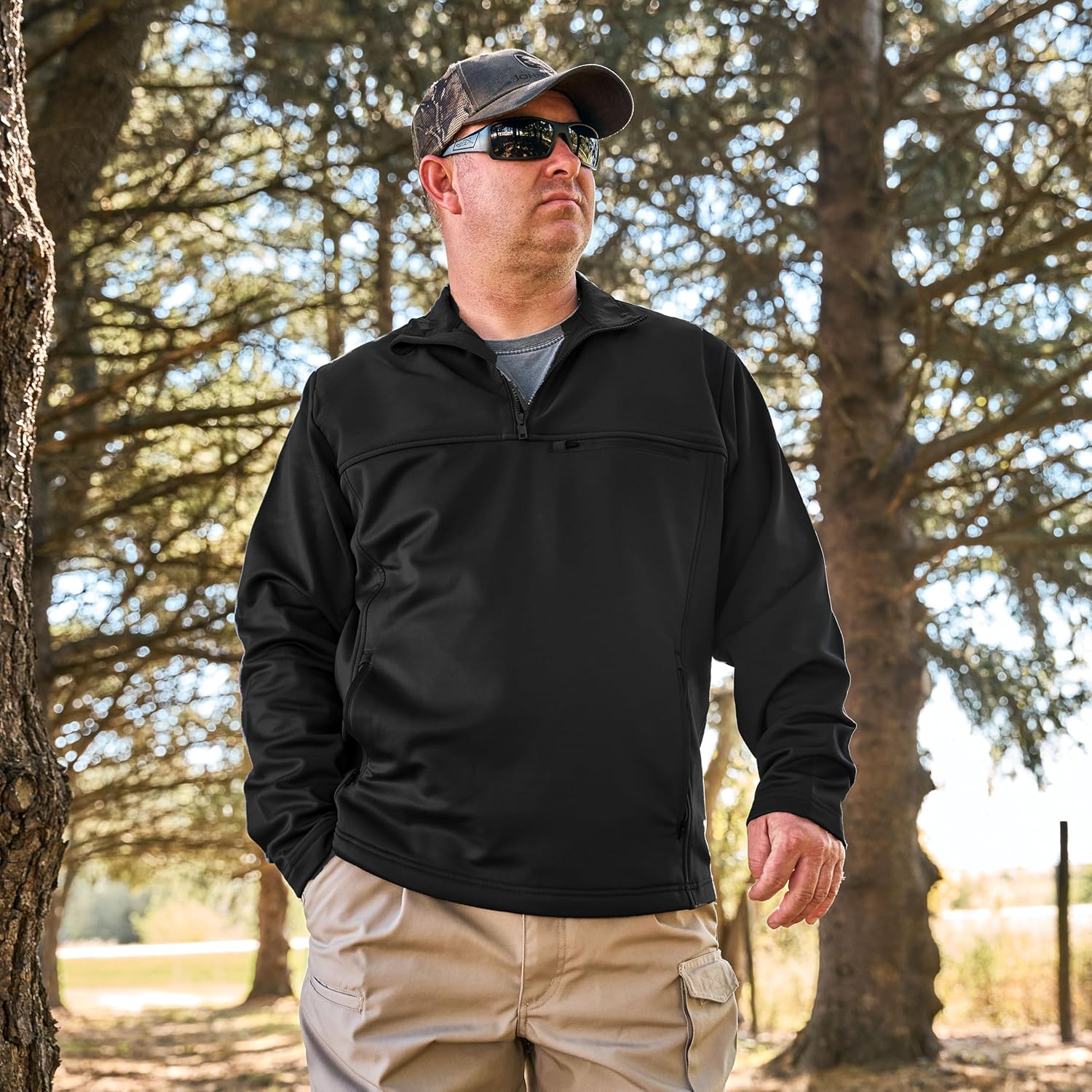 Propper Kinetic Quarter Zip Pullover Fleece Sweatshirt Lined Long Sleeve Performance Synthetic for Tactical Outdoors and Work - Image 4