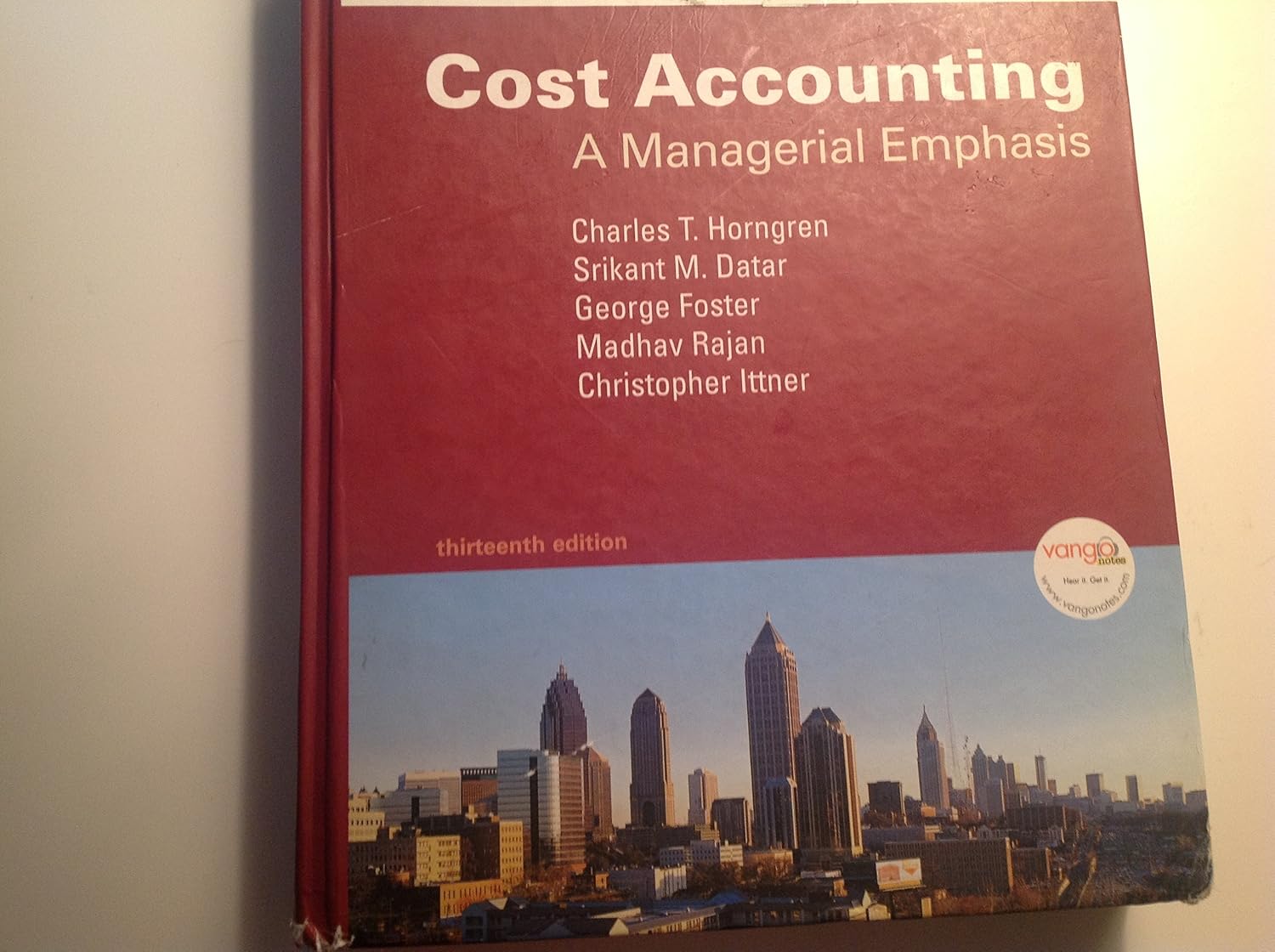 Cost Accounting A Managerial Emphasis (13th Edition) - Instructor's