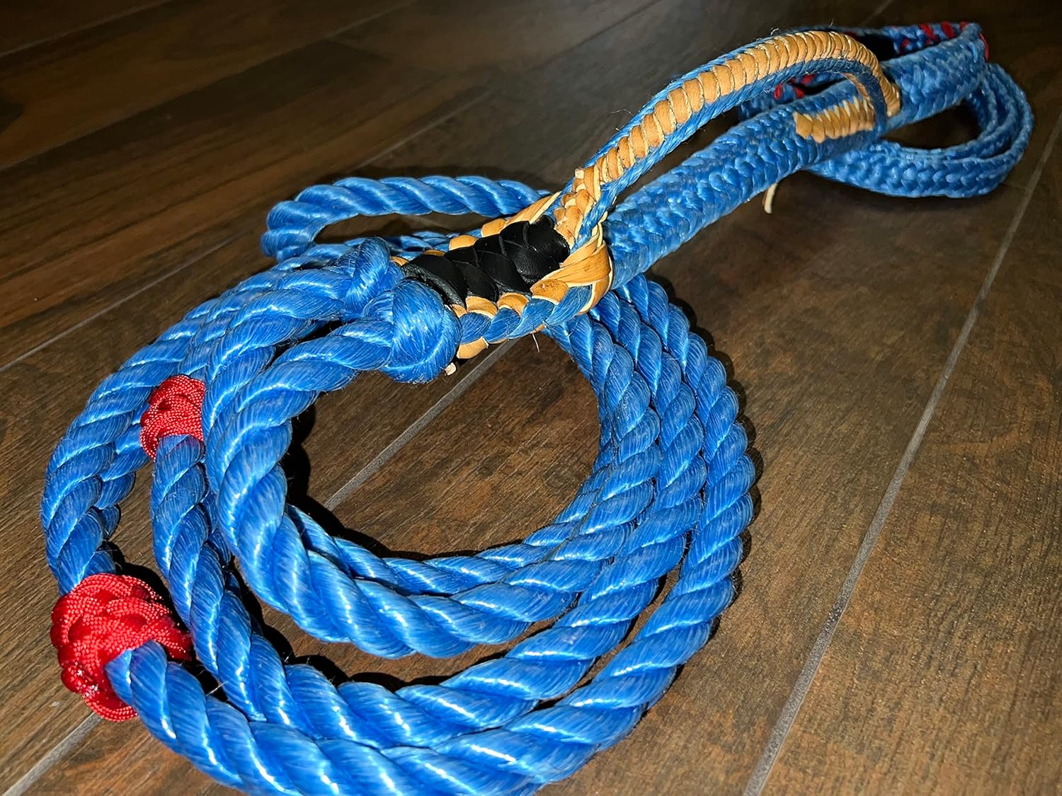 Mini Bull/Steer Rope Blue Poly - 9x7 Right Hand 3/4" x 3/4" soft - EPT Bull Ropes Riding Rope 12'