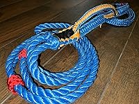 Vista 5 de Cuerda Mini Bull/Steer Rope Blue Poly – 9x7 mano izquierda 3/4" x 3/4" suave – EPT Bull Ropes Riding Rope 12
