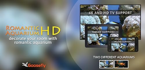 aquário romântico grátis HD - decore seu quarto com um lindo aquário em sua TV HDR 4K, TV 8K e dispo