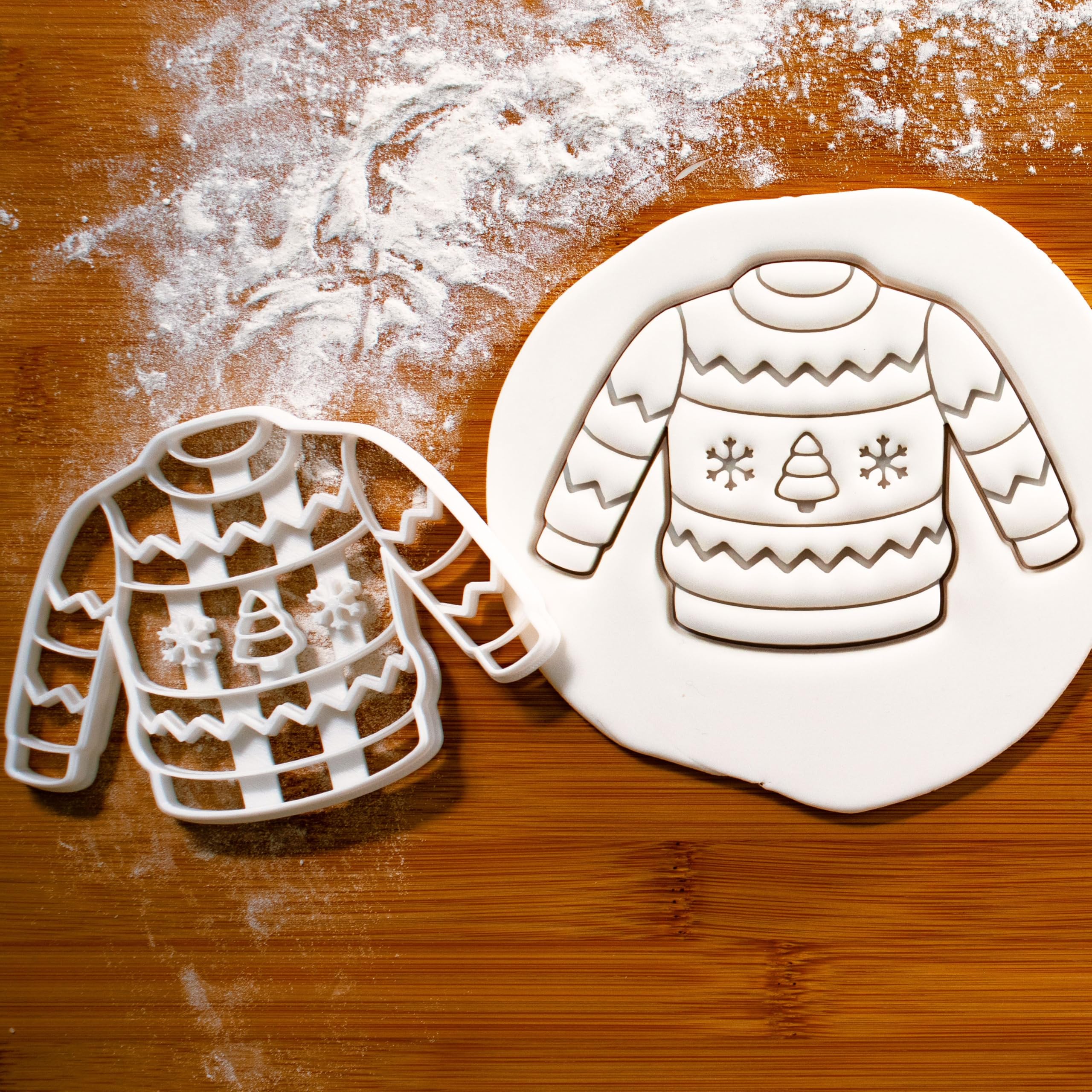 bakerlogy Satz von 2 Knallbonbon und Weihnachtspullover Ausstechformen, 2 Teil