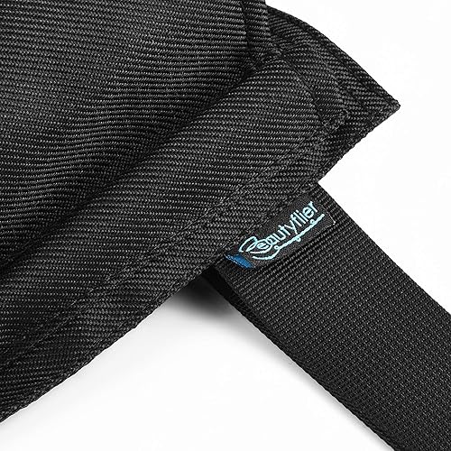 Miniatura 2 de Beautyflier 8.5 × 6 pulgadas Oxford tela restaurante camarero cintura dinero bolsa delantal bolsa con cinturón ajustable web y soporte para cheques,