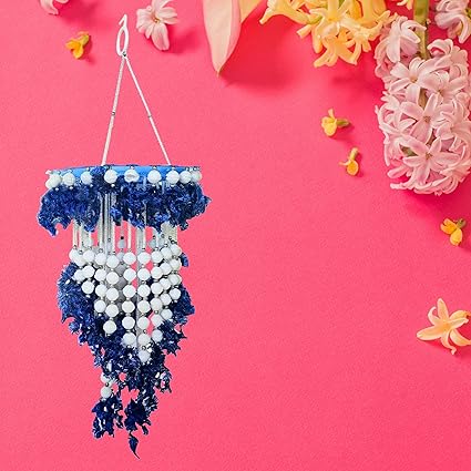 Beautifully Handmade Wall and Decor Decorative WindChimes for Positive Energy (Blue)