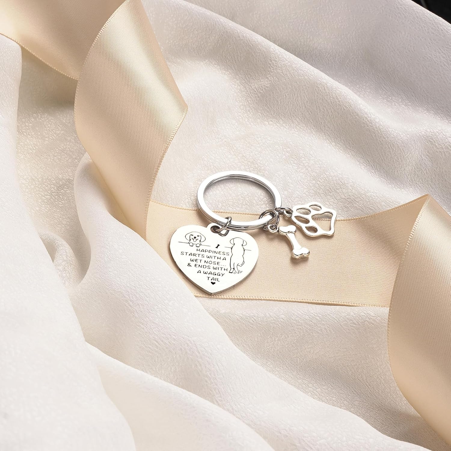 Dog Keyring for Pet Lovers - Cute Paw Charm Keychain, Pet Owner Gift, Memorial, Dog Themed Keyring for Women Men Bag Purse Wallet Handbags Backpack - Image 6