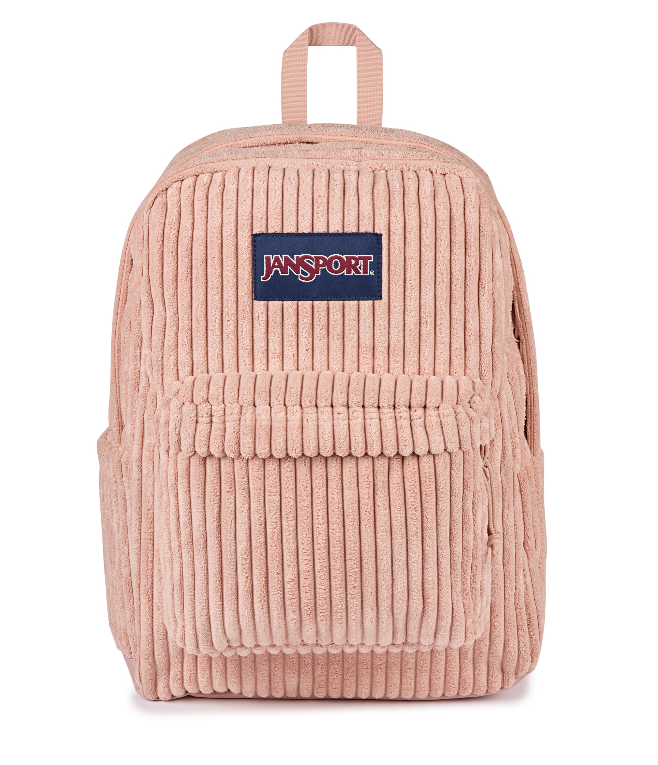 JanSport Superbreak Plus FX Backpack - Work, Travel, or Laptop Bag with Water Bottle Pocket - Surreal Corduroy Misty Rose