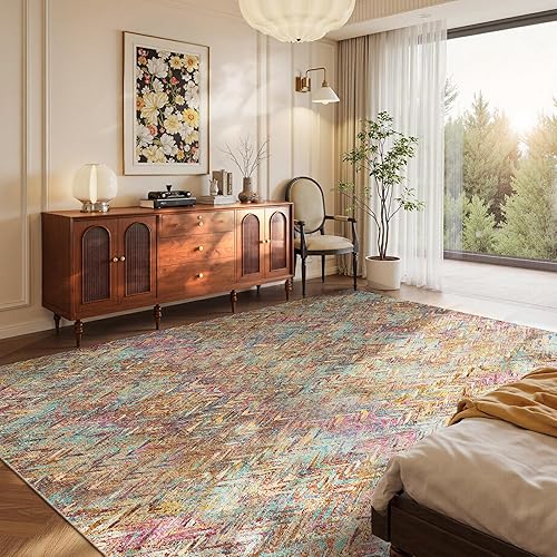 Miniatura 82 de Alfombra de Puerta Floral para Entrada, Alfombra Pequeña Lavable de 2x3, Alfombra Boho para Puerta Delantera, Alfombras de Área Antideslizantes,