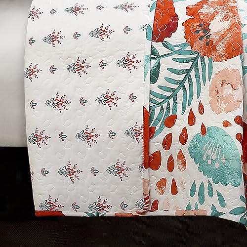 Miniatura 3 de Lush Decor Poppy Garden - Juego de edredón de 3 piezas, matrimonialqueen, multicolor