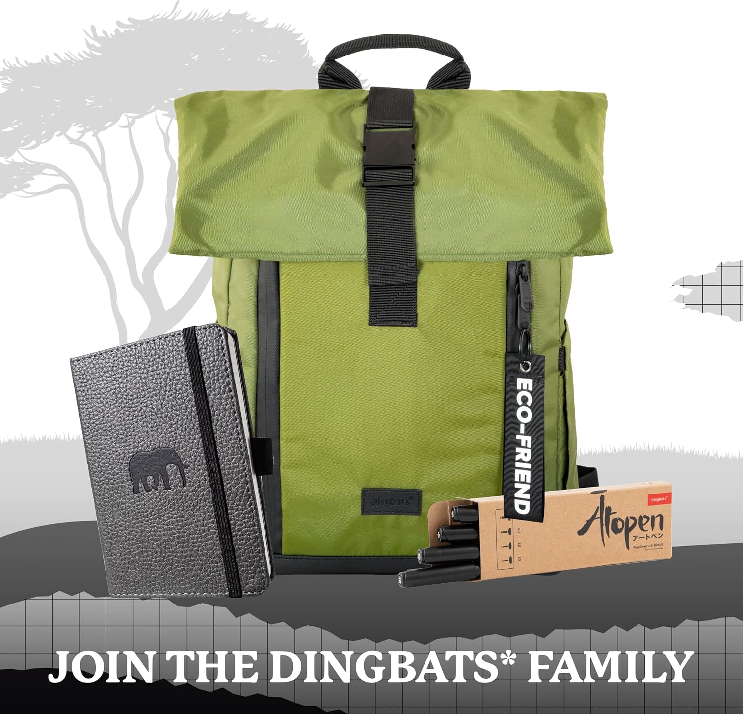 Dingbats* Wildlife A6 Lined Pocket Notebook - PU Leather Hardcover - Small Writing Journal for Work, Travel - Pocket, Elastic Closure, Bookmark - Image 7