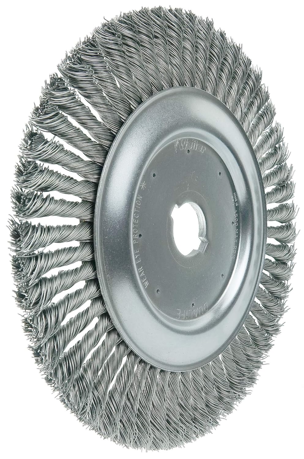 Weiler 08879 10" Cable Twist Knot Wire Wheel, .023" Steel Fill, 1-1/4" Arbor Hole, Made in The USA (Pack of 2)