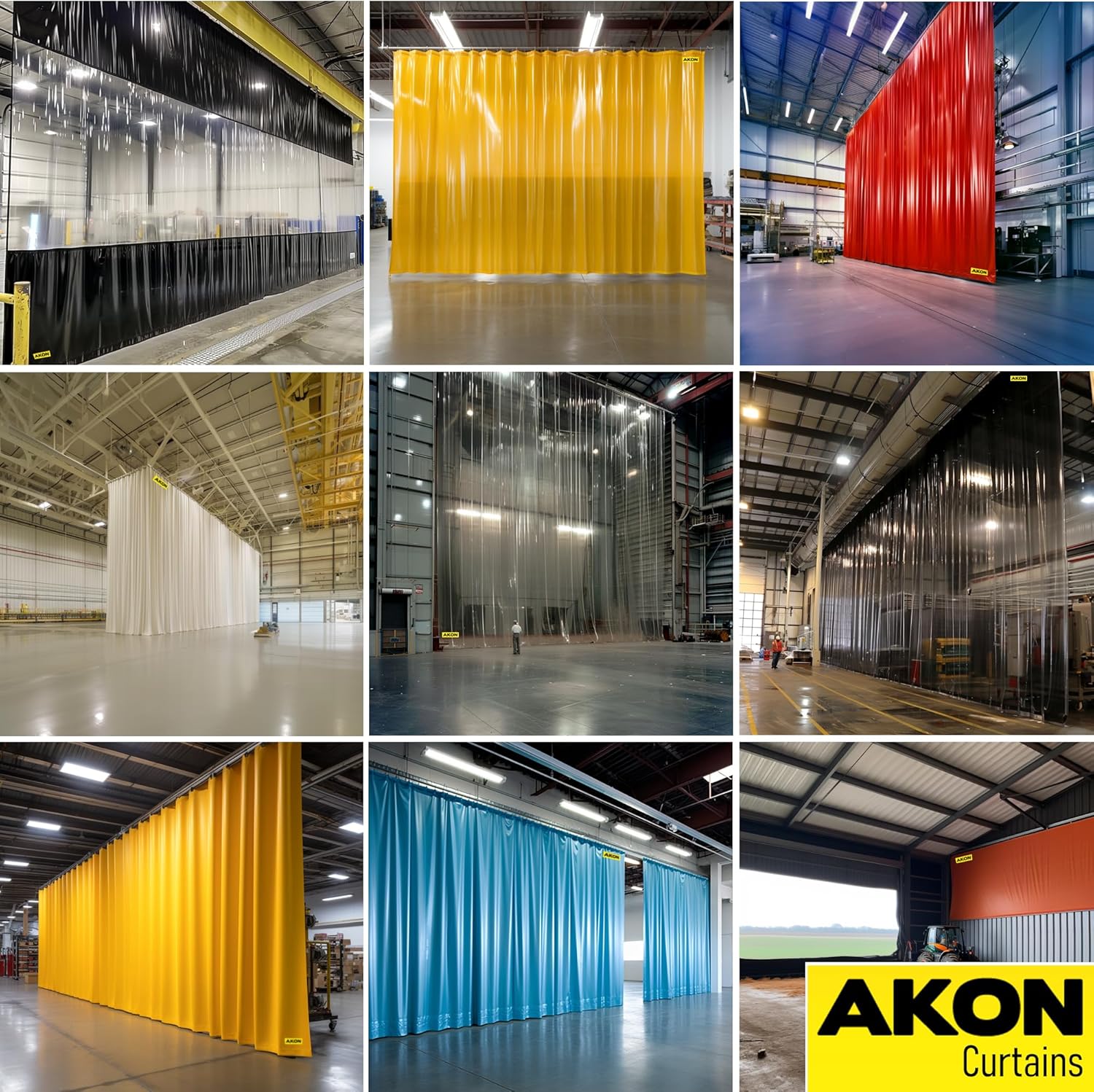 Warehouse Divider Curtain Walls | Partition Space Quickly | Quick Rolling and Easy to Clean | Divide Work Areas Quickly, Custom Color