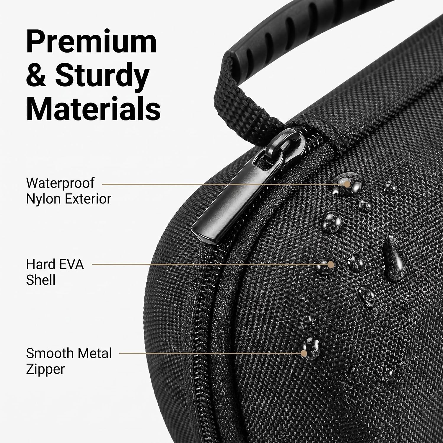 3 Slot Hard Watch Travel Case, Watch Roll Organizer with Black Lining | Anti-move shockproof watch pillows; portable storage for men & women; fits daily use and business travel