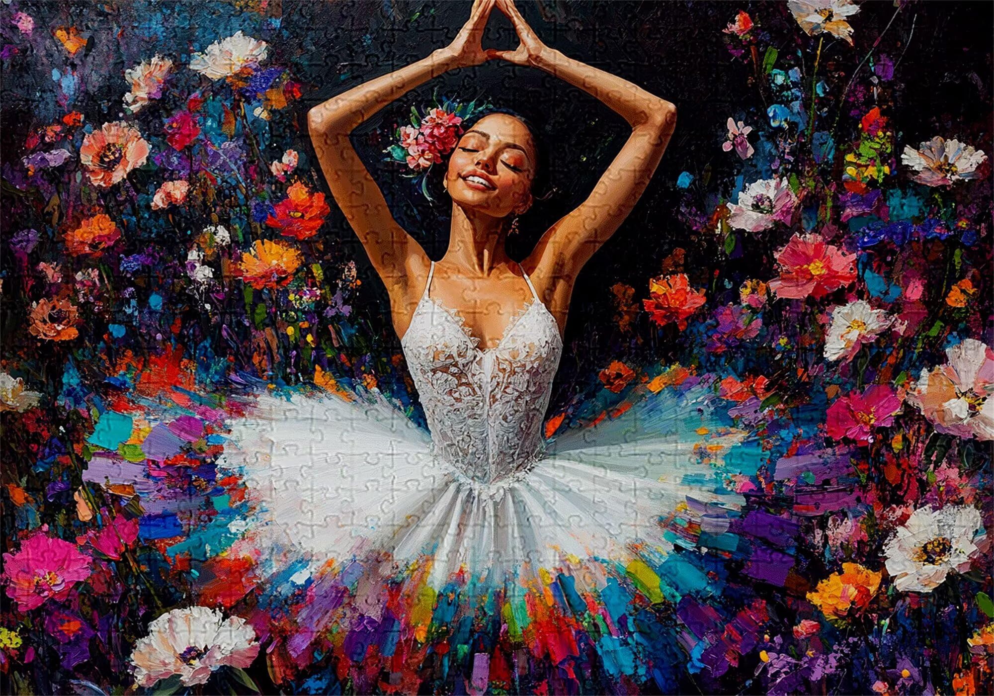 Puzzle 3000 elementów kwiaty puzzle dla dorosłych 122 x 81 cm Unikalne rzemiosło klasyczne drewniane układanka 3D do rodzinnych gier aktywnych, układanka do samodzielnego wykonania nawet do