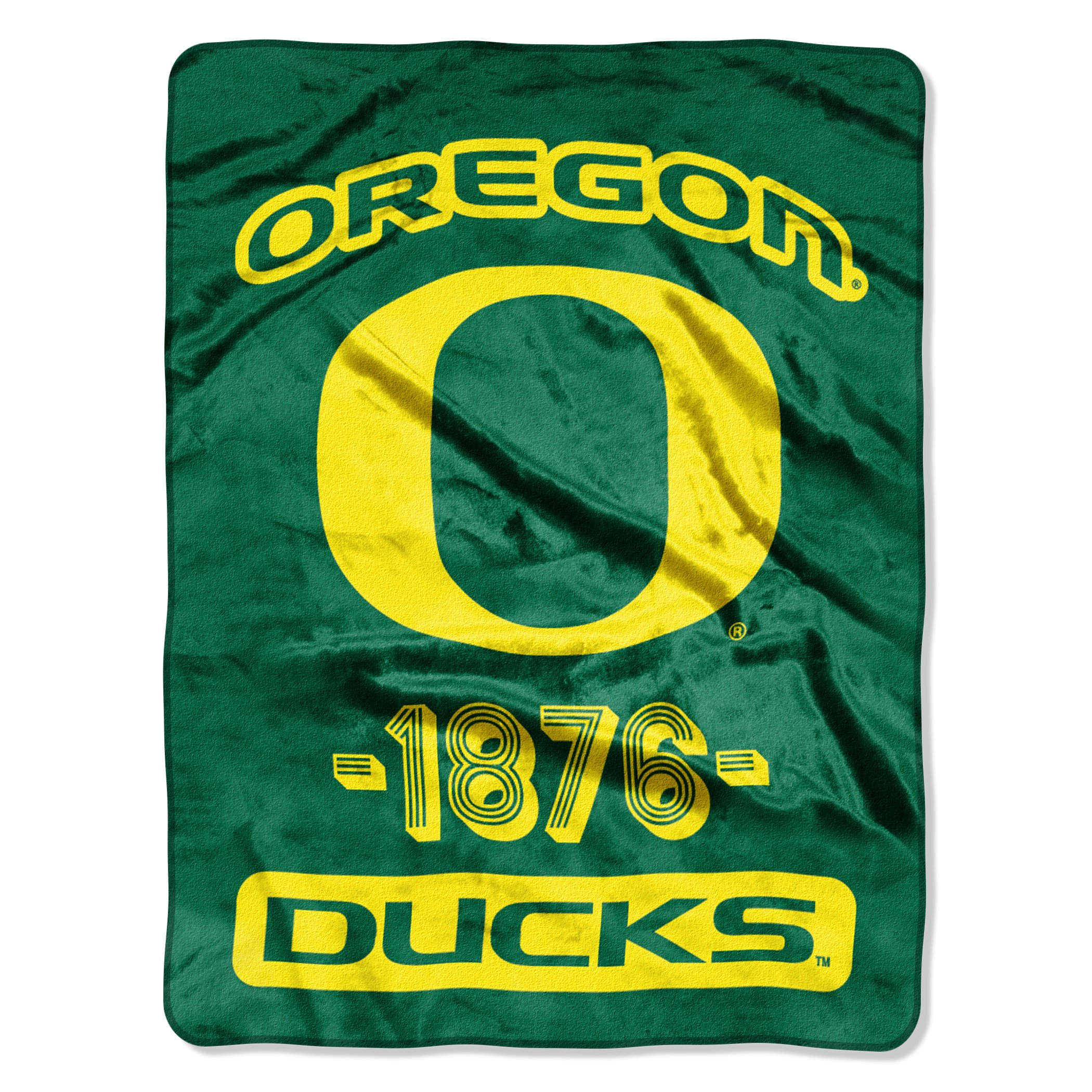 Northwest NCAA Oregon Ducks Unisex-Adult Micro Raschel Throw Blanket, 46" x 60", Varsity