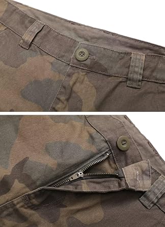 Men's Cargo Shorts, Camo Shorts, Multi Pocket Casual Shorts, Loose Fit Outdoor Work Shorts No Belt