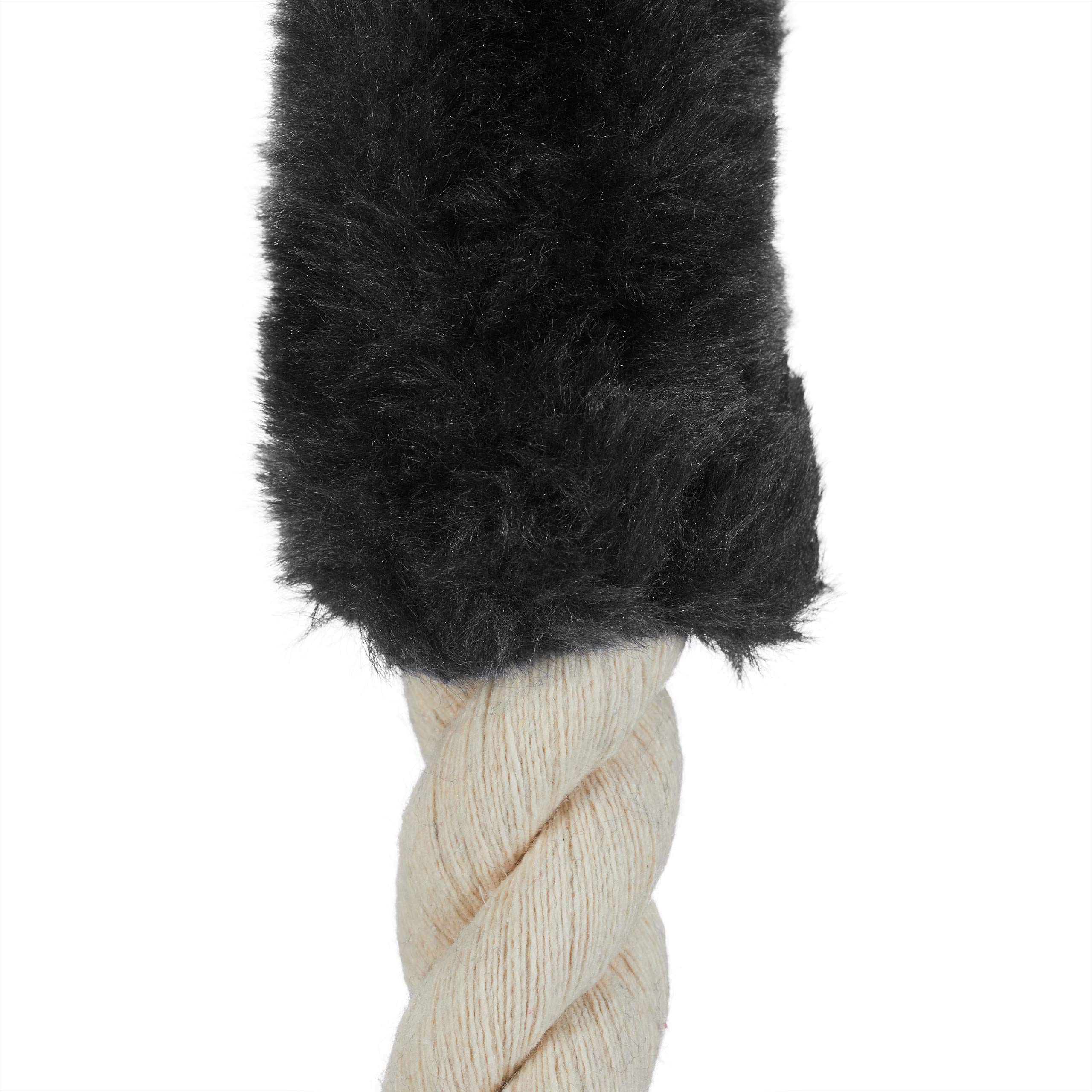 20x Fermaporta di Corda, Set Maxi, Paracolpi da Maniglia, Sicurezza Bambini & Animali, 60cm, Cotone, beige/nero