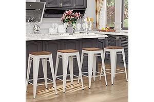 White Cream Stackable Dining Chairs Set Of 4