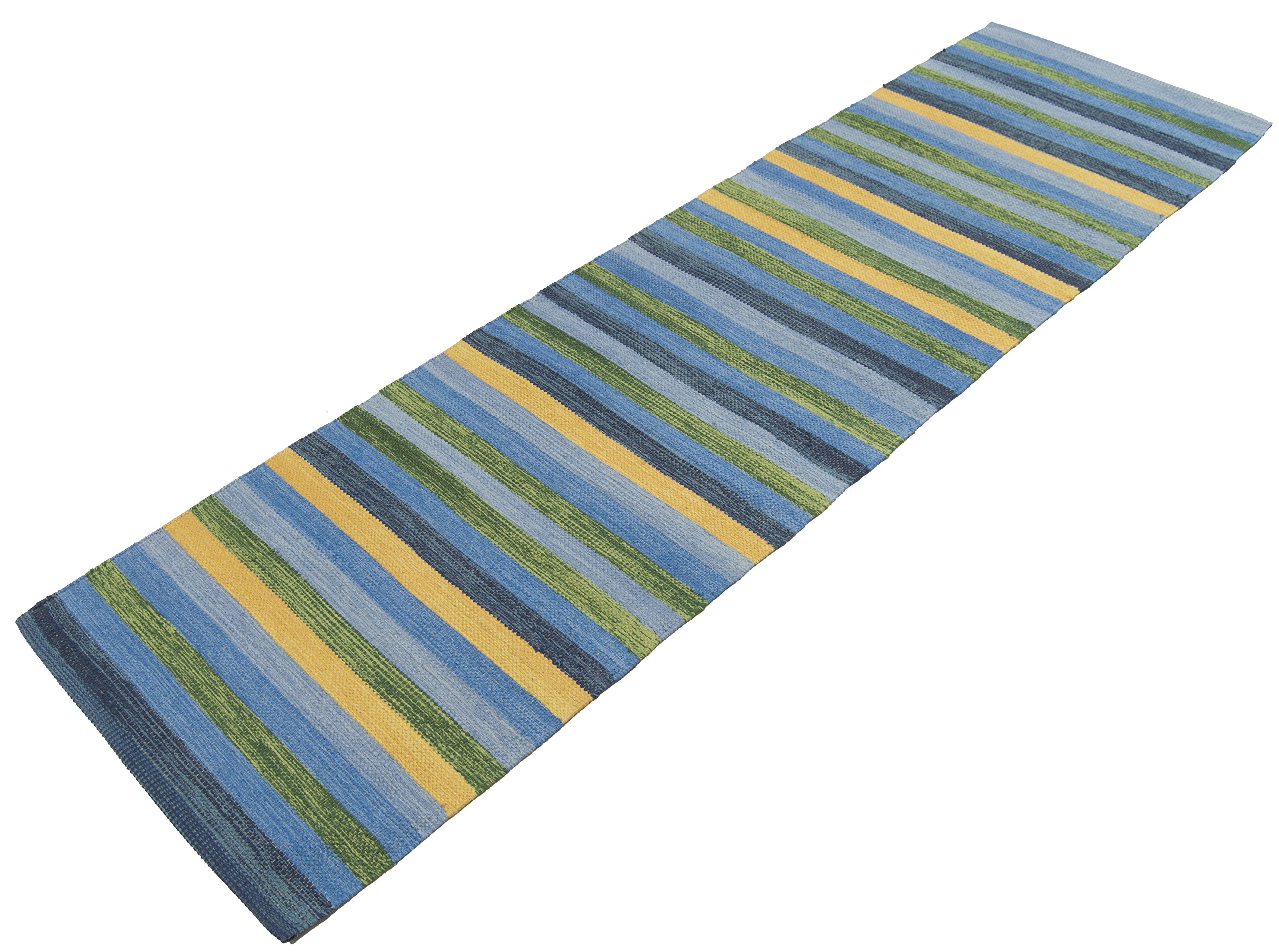 Galleria Farah1970 - 200x60 CM Kilim Autentico, Originale e Fatto a Mano Ideale Per il Corridoio , Ufficio , Seconda Casa e la Cucina ( LAVABILE IN LAVATRICE )