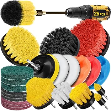 25 Pack Drill Brush Attachment Set