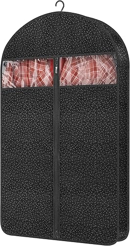 1 paquete de bolsas de ropa de 42 pulgadas para colgar ropa, viajes, bolsas de vestir transparentes para vestidos largos, bolsas de traje para