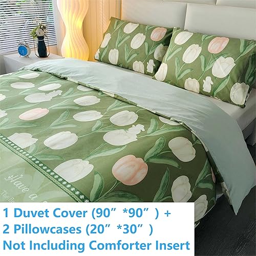 Miniatura 9 de SDIII Funda de edredón blanca de 3 piezas, tamaño Queen, funda de edredón con lazos en las esquinas y cierre de cremallera, resistente a las arrugas