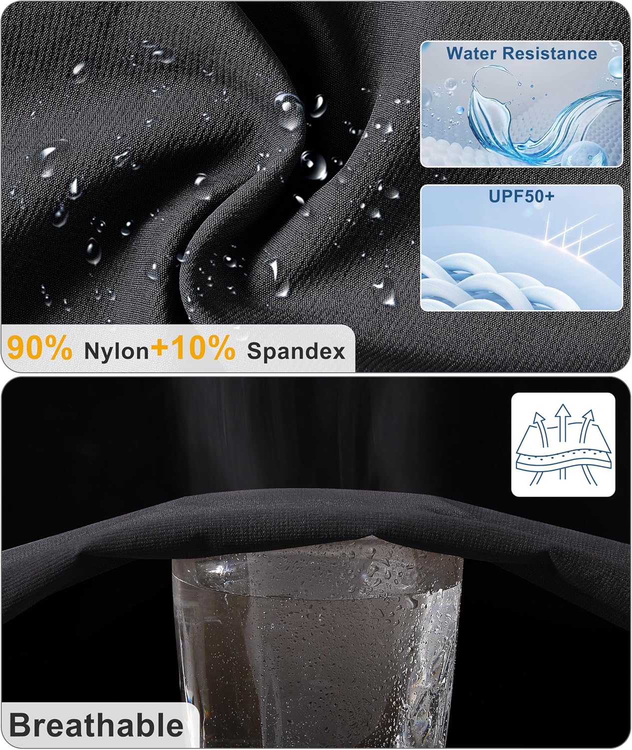 Mens Hiking Pants Waterproof Cargo Work Pants Lightweight Nylon Quick Dry Outdoor Travel Pants 6 Pockets - Image 3