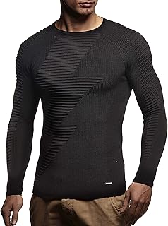 Maglione Uomo Girocollo Felpa a Maglia LN-1840