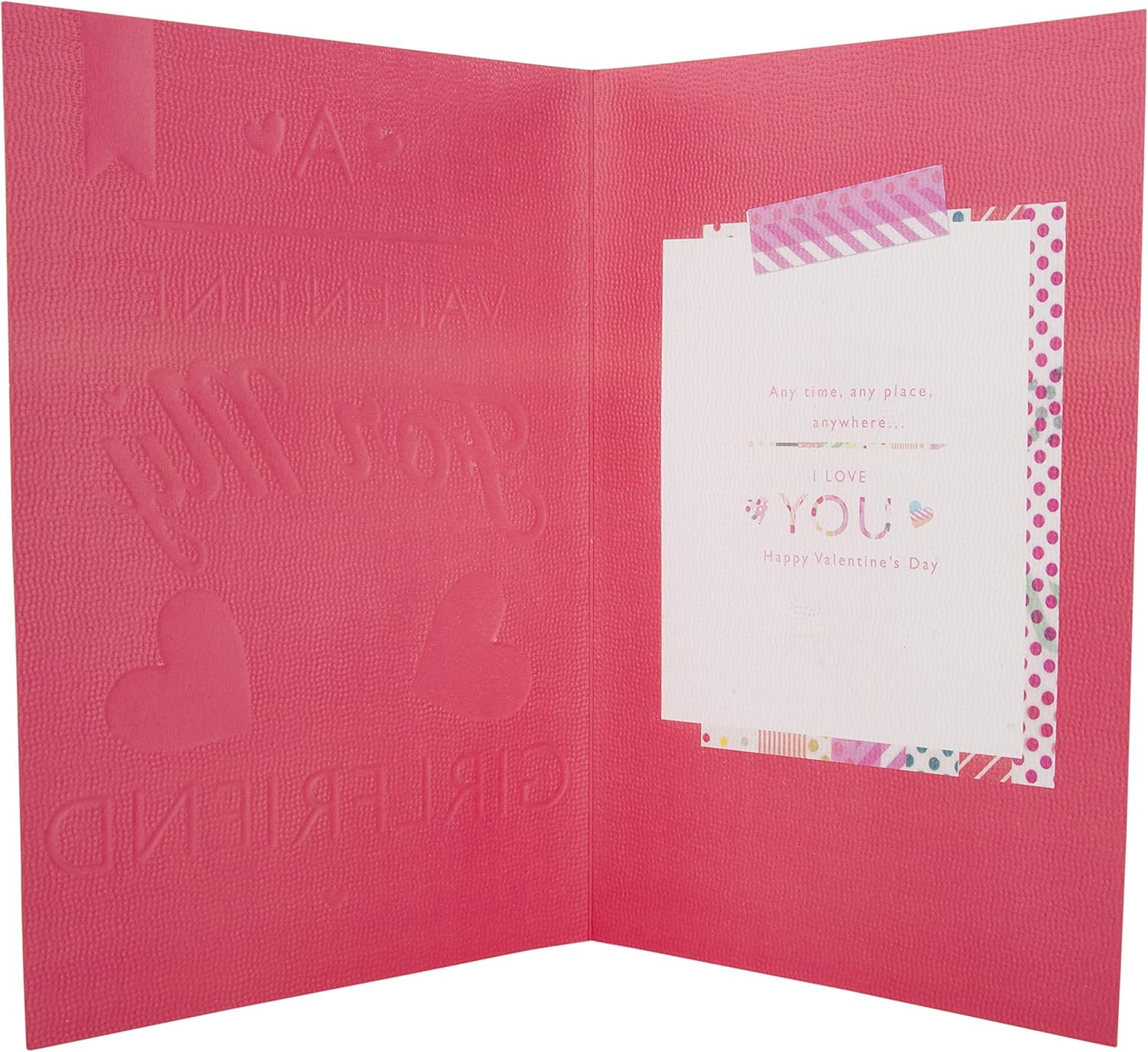 Hallmark Valentine's Day Card for Girlfriend 'Any Time Any Place' - Large - Image 3