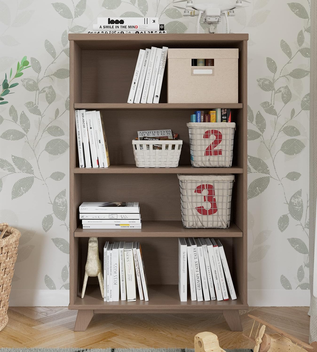 Child Craft SOHO 50” 4 Shelf Bookcase for Nursery or