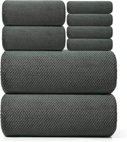 Miniatura 21 de REDKISS Juego de 6 toallas de baño suaves de alta calidad, altamente absorbentes, paquete de 6 con 2 toallas de baño, 2 toallas de mano, 2 paños