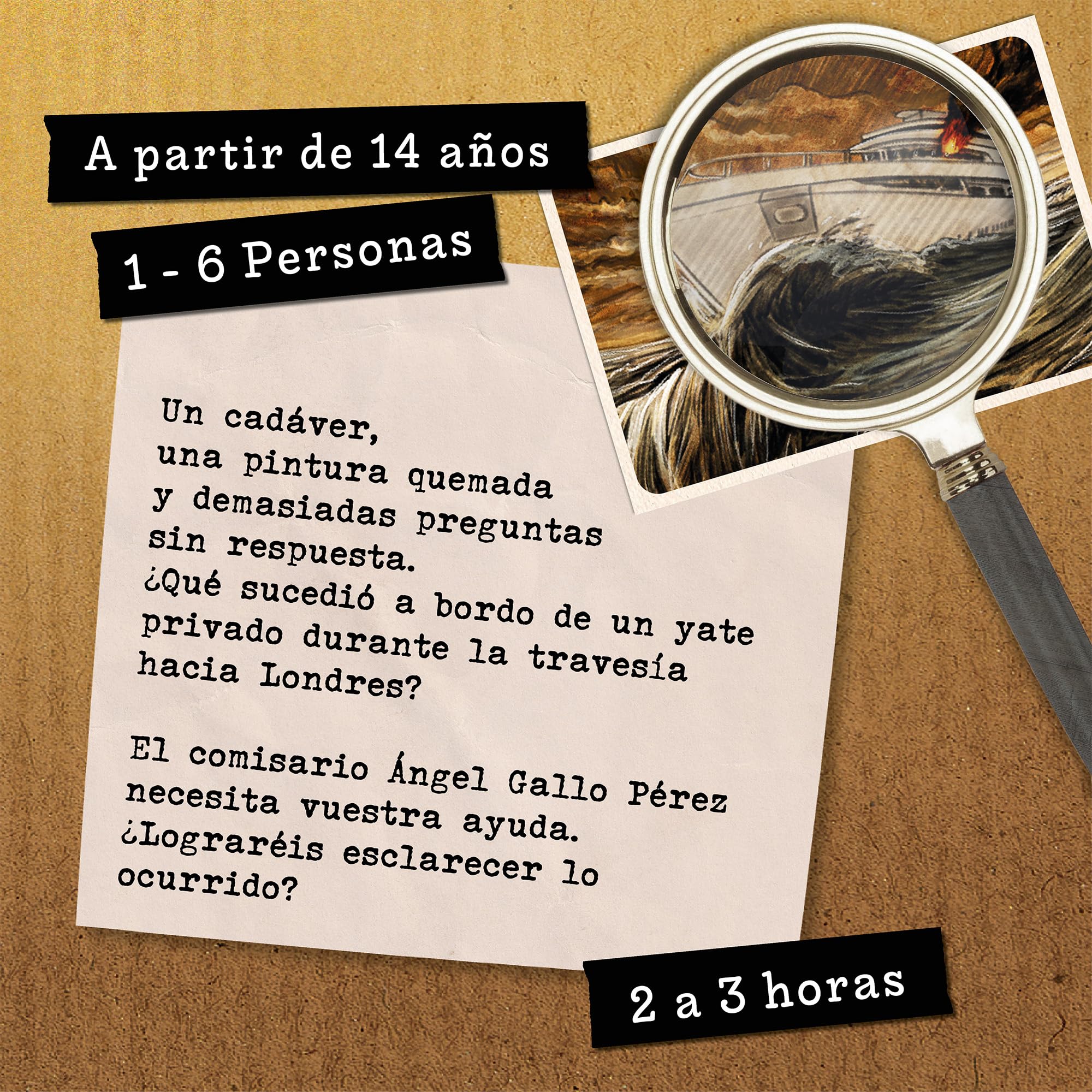 Hidden Games Escena del Crimen: Una Travesía Fatal, crimenes imperfectos, Exit Juego de Mesa de Misterio y Detectives cooperativo en el mar, 1-6 Jugadores, a Partir de 14 años, en español.