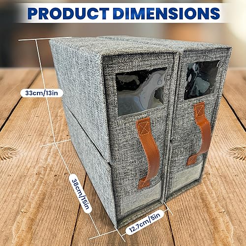 Miniatura 3 de KB Vibes Juego de 2 organizadores de ropa de cama plegable con cremallera, se adapta a sábanas de cama individual, matrimonial, Queen, King (gris