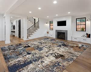 Keen Home Design Abstract Non-Shedding Area Rug, Soft Thick Pile, 8x10