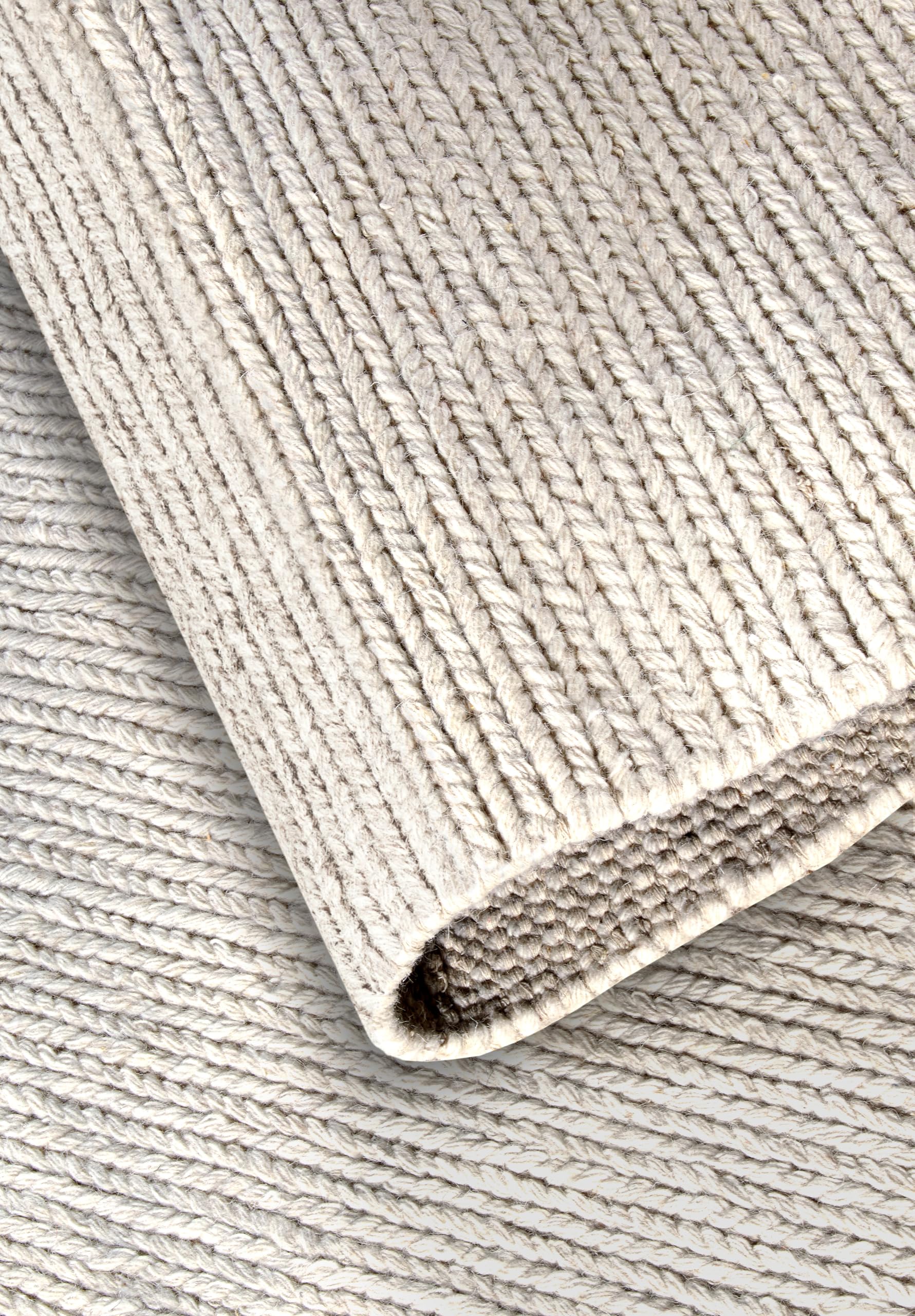 Villeroy & Boch Francois - Alfombra de Lana Natural para salón, Tejida a Mano y respetuosa con el Medio Ambiente, para salón, Dormitorio, Comedor, Pasillo, Cocina, Color Blanco Natural, 80 x 200 cm