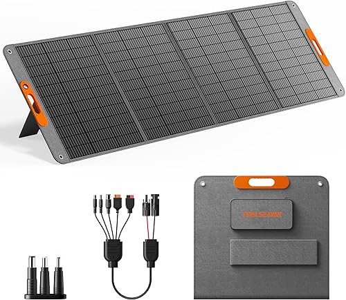 Vista 10 de Panel solar portátil de 100 W para estación de energía, cargador de panel solar plegable ETFE de alta eficiencia al 24%, QC3.0, tipo C 60W, salida